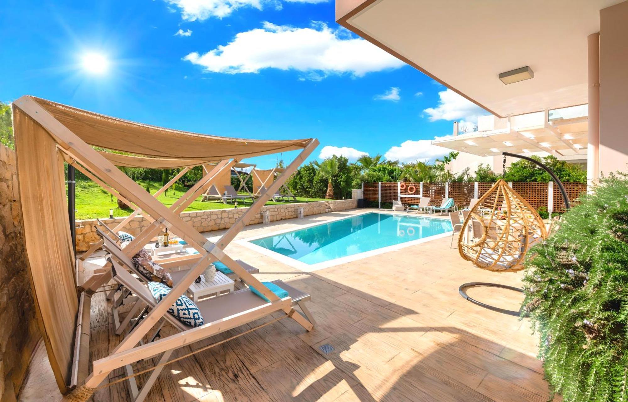 Allas Villa Heated Pool 干尼亞 外观 照片