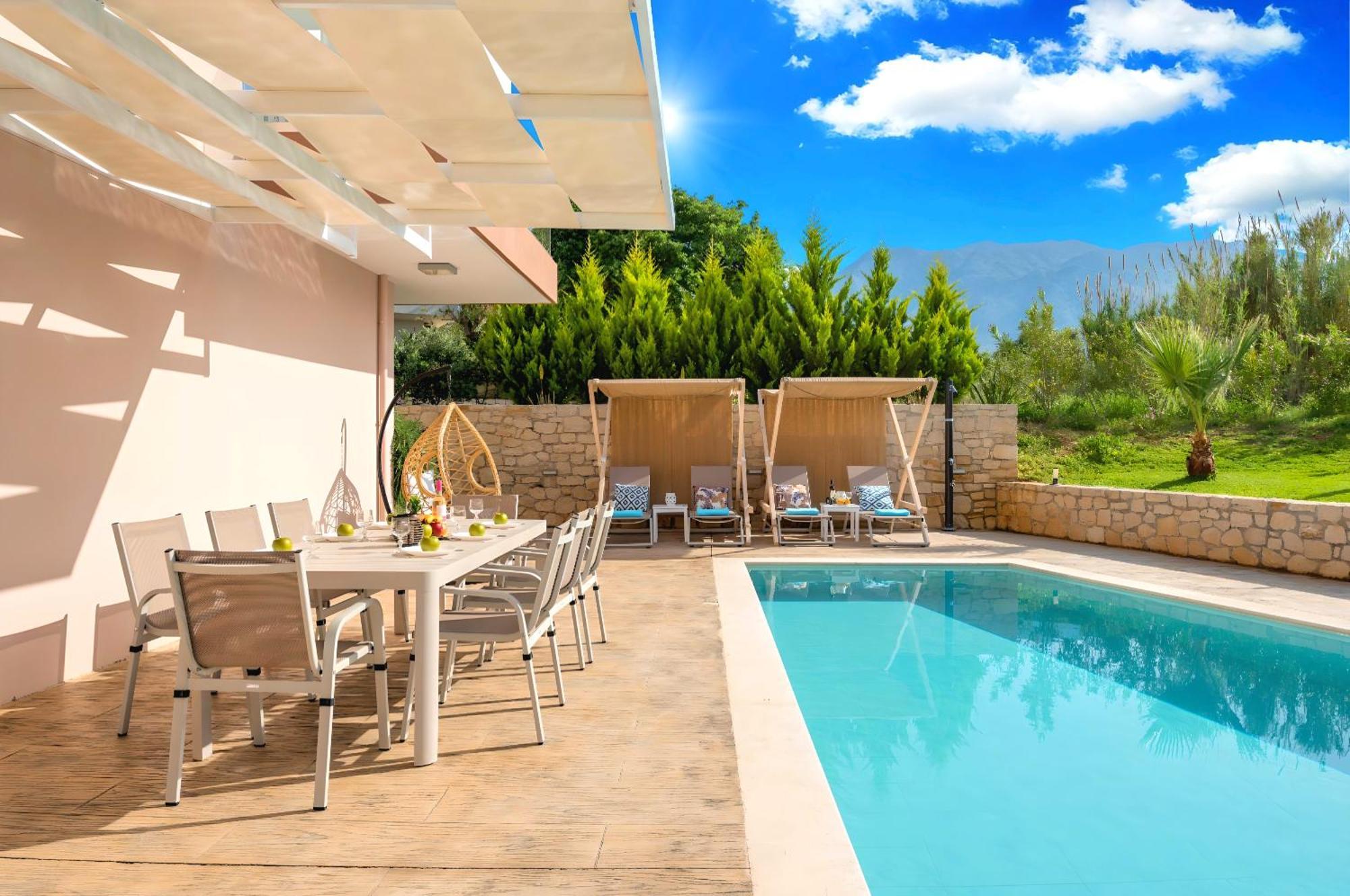 Allas Villa Heated Pool 干尼亞 外观 照片